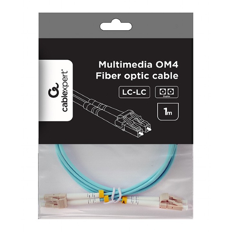 Câble à Fibre Optique multimode GEMBIRD duplex OM4 50/125, LC/LC 2m - Bleu - Image 4