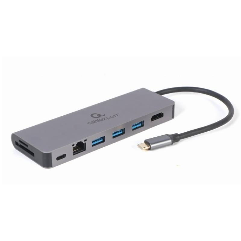 Cable adaptateur réseau USB-C Gigabit GEMBIRD - Gris