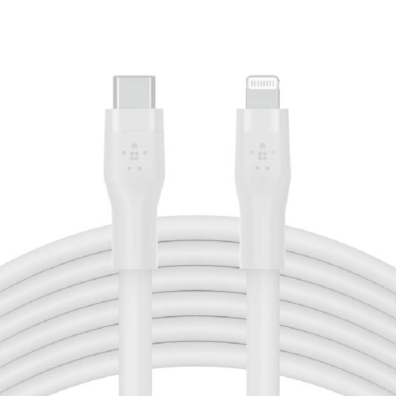 Câble chargeur Belkin BOOST Charge Lightning vers USB‑C - Blanc - Image 2