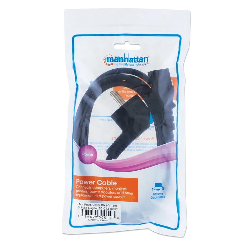 Cable D'alimentation MANHATTAN PC vers Schuko CEE Pour Chargeur - Image 5