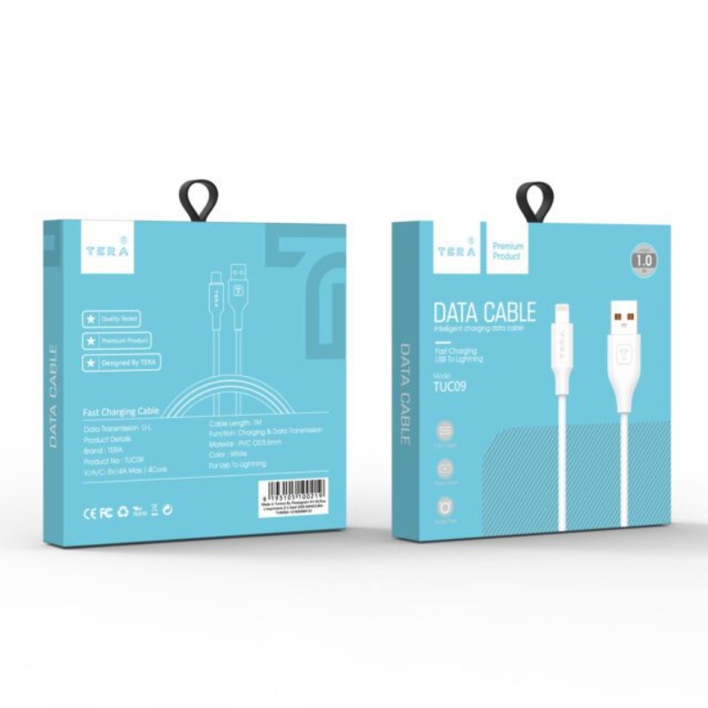 Câble De Charge TERA type A vers Lighting en PVC - Blanc - Image 3