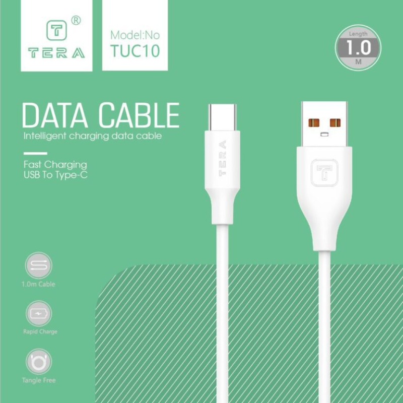 Câble De Charge TERA TUC10 type A vers type C - Blanc - Image 2