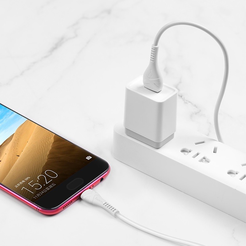Câble De Charge HOCO X37 Micro USB - Blanc - Image 4