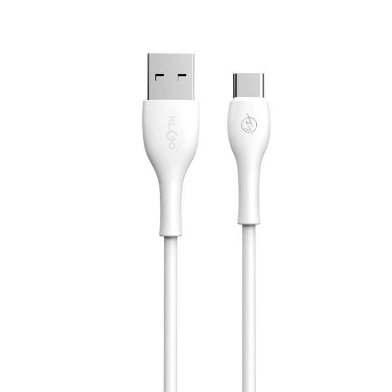 Câble de Charge KLGO S-103 USB-A vers Type-C 2.4A 1M - Blanc