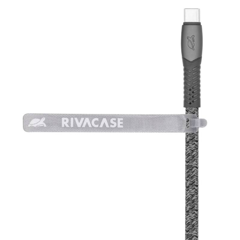 Câble de Charge RIVACASE 1.2m Type-C Vers Type-C - Gris - Image 2