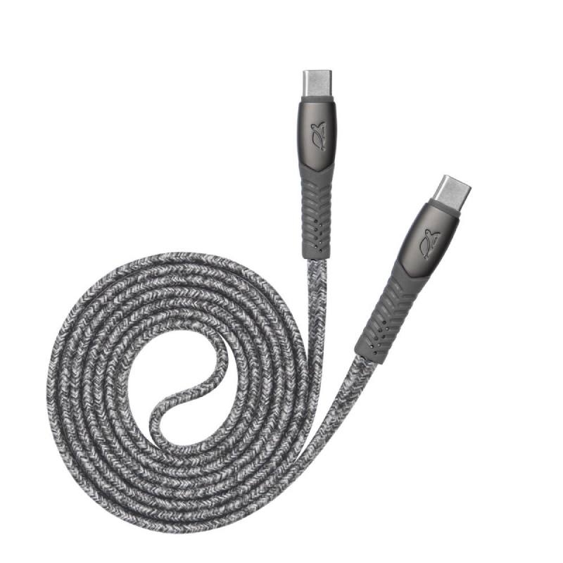 Câble de Charge RIVACASE 1.2m Type-C Vers Type-C - Gris - Image 3
