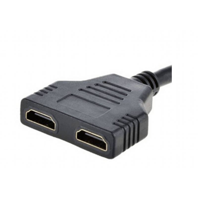 Câble HDMI GEMBIRD DSP-2PH4-04 passif à double port - Noir - Image 2