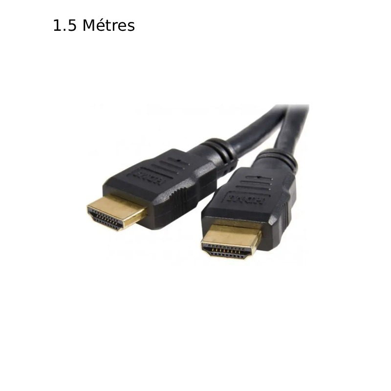Câble HDMI LUCKTEK Plat 1.5 Mètres - Noir