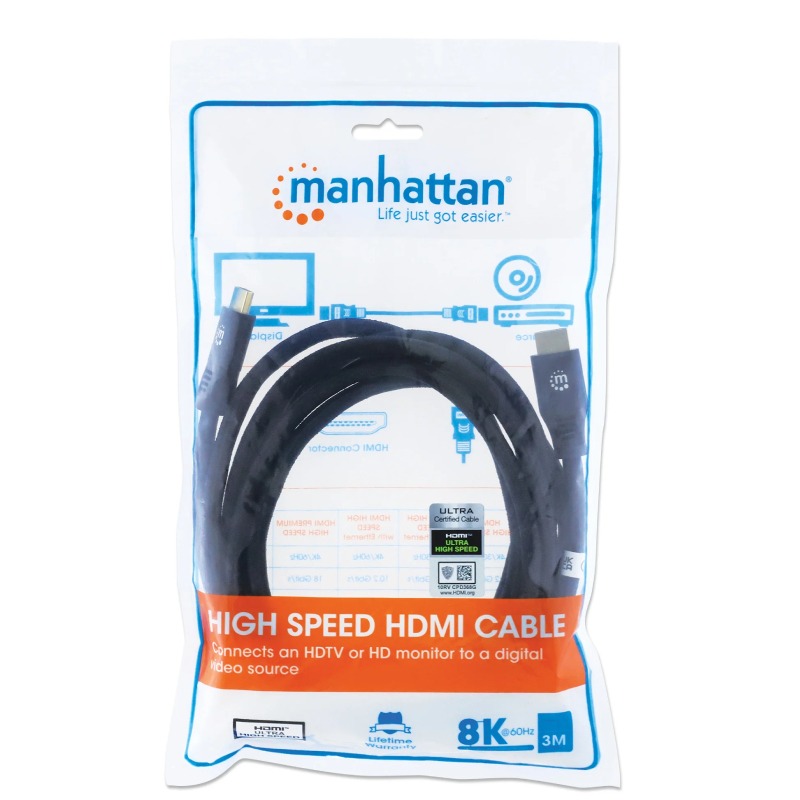 Câble HDMI Vers HDMI Ultra Haut Débit 3 Mètres 8K@60Hz - Image 4