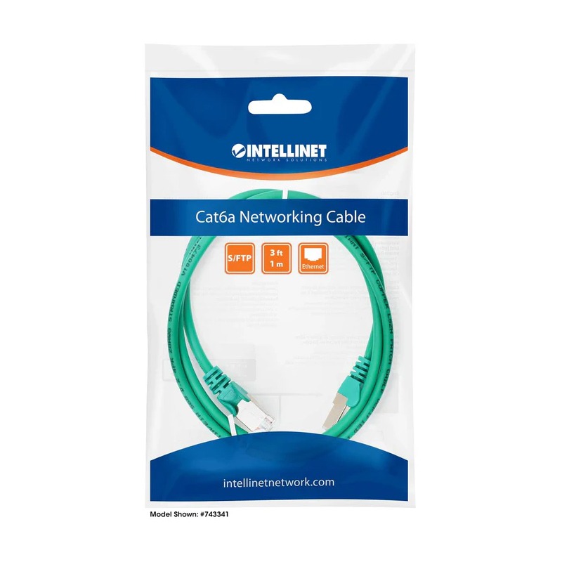 Câble Réseau INTELLINET CAT6a S/FTP RJ45 1M - Vert - Image 2