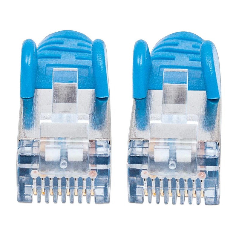 Câble Réseau INTELLINET STFP Cat 6A RJ45 1M - Bleu - Image 2