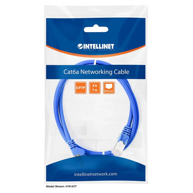 Câble Réseau INTELLINET STFP Cat 6A RJ45 1M - Bleu - Image 4