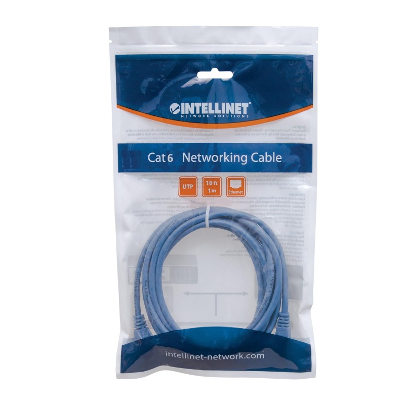 Câble Réseau INTELLINET UTP Cat 6 RJ45 1M - Bleu - Image 5