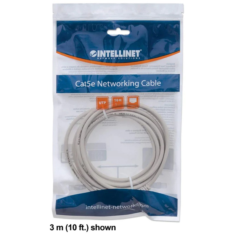 Câble Réseau INTELLINET UTP Cat 6 RJ45 1M - Gris - Image 3