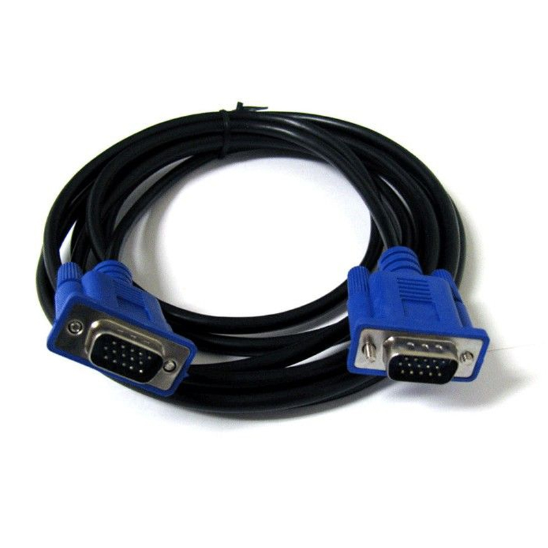Câble Vidéo VGA Vers VGA 5 Mètres pour l'affichage - Bleu&Noir