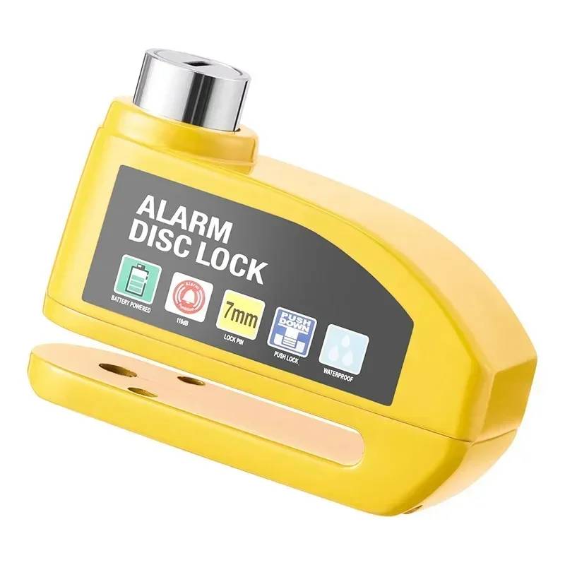 Cadenas antivol avec alarme - Jaune - Image 2
