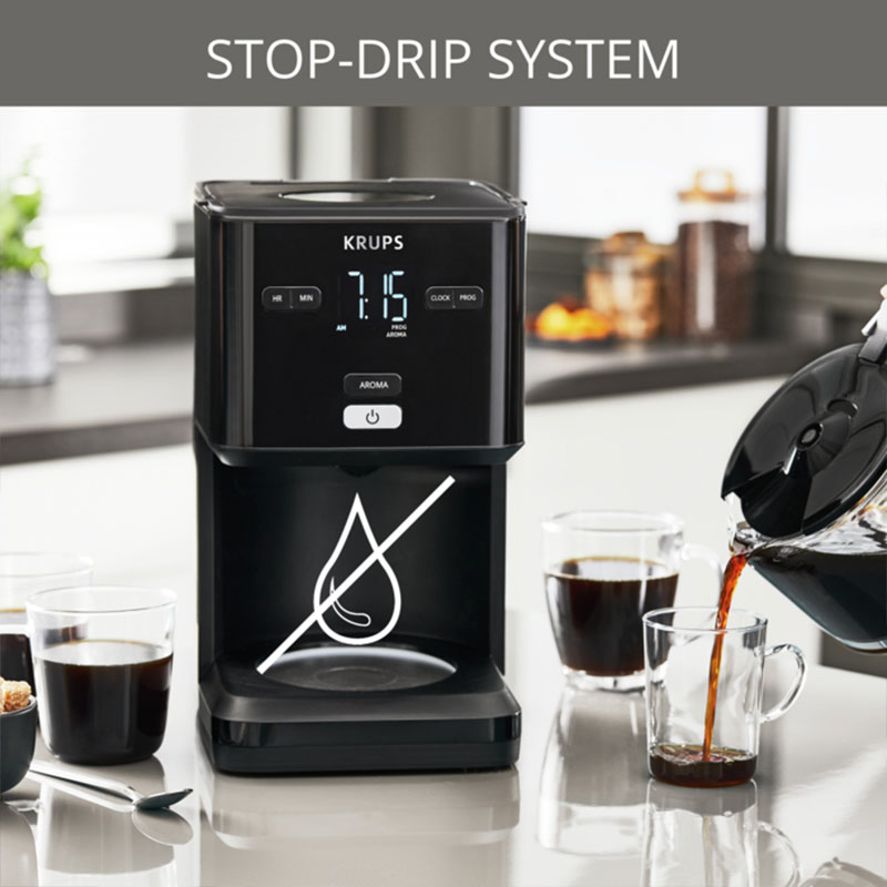 Cafetière KRUPS SMART'N LIGHT 1.25 litres - Noir - Image 4