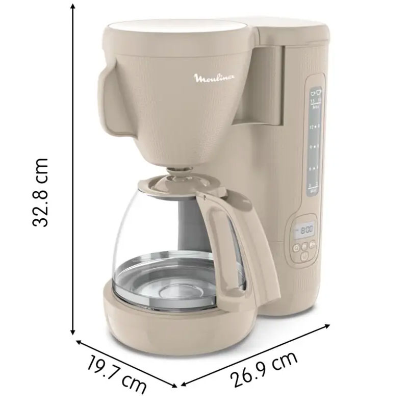Cafetière MOULINEX FG2MOB10 1000W - Gris chaud - Image 3