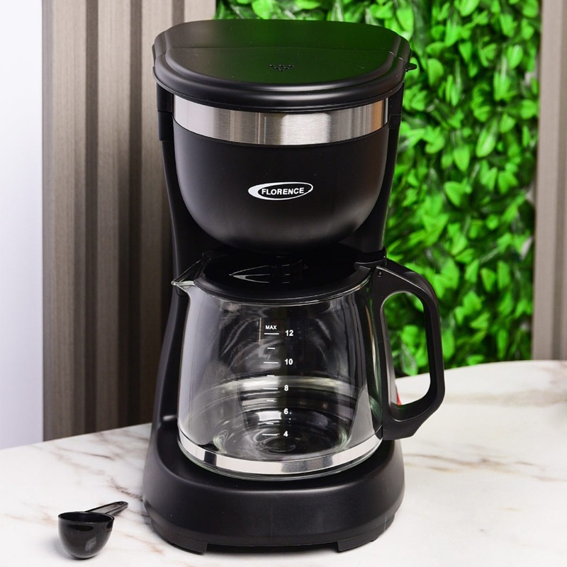 Cafetière Électrique FLORENCE HK-413 680W 1.2 Litre - Noir - Image 3
