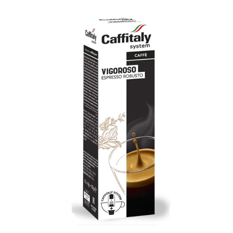 Paquet De 10 Capsules CAFFITALY Vigoroso Avec 2 Filtres, Photo boutique MyTek chez MyTek