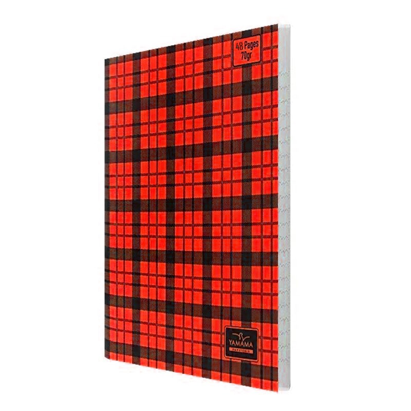 Cahier piqué YAMAMA 48 Pages à carreaux 17 x 22 cm 70 Gr Rouge