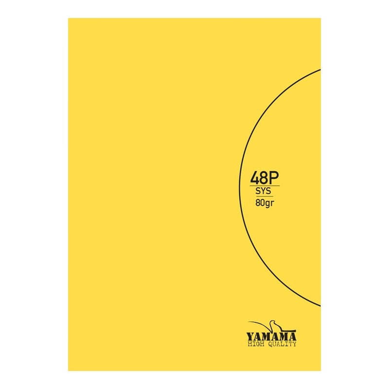 Cahier Piqué YAMAMA 48 Pages CP Uni SYS BMV 17 x 22 80G - Jaune