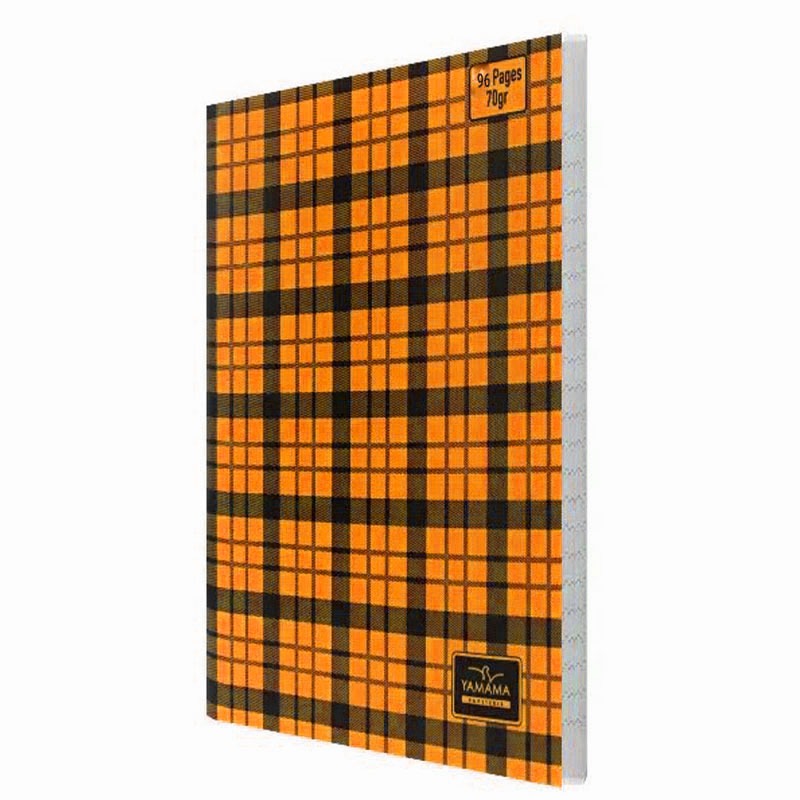 Cahier piqué YAMAMA 96 Pages à carreaux 17 x 22 cm 70 Gr Orange 