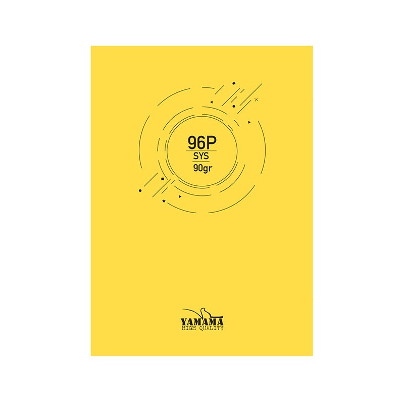  Cahier Piquée YAMAMA 96 Pages UNI SYS BMV 17x22cm 90Gr- Jaune