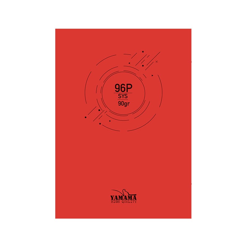  Cahier Piquée YAMAMA 96 Pages UNI SYS BMV 17x22cm 90Gr- Rouge