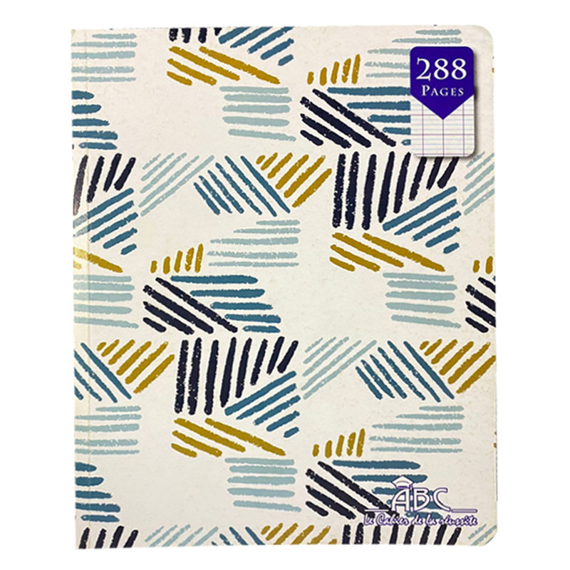 Cahier Piqure ABC Super 288 Pages 17X22cm Avec couverture Vernis Lavable