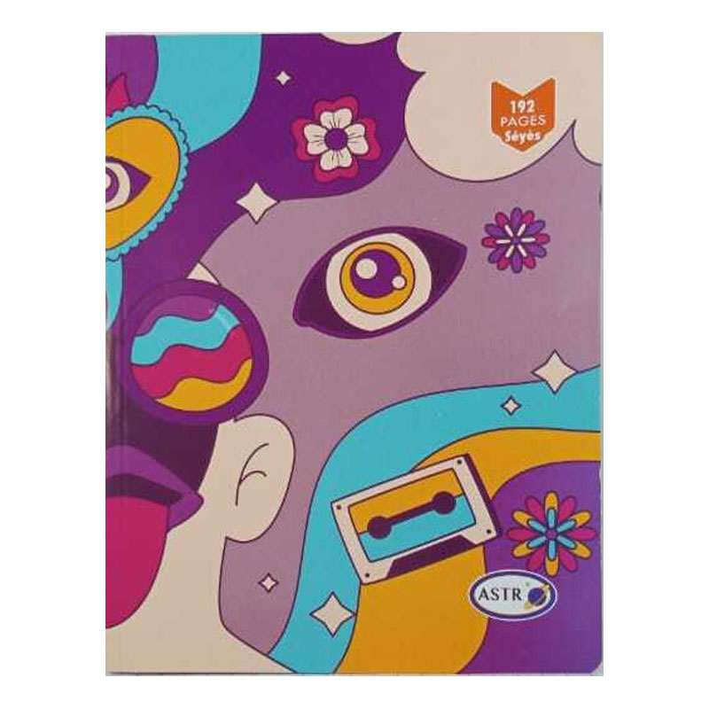 Cahier Piqure ASTRO 192 Pages 17x22cm Avec couverture couché