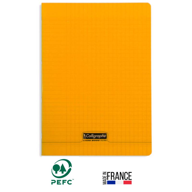 Cahier Piqûre CALLIGRAPHE 96 Pages 90Gr Seyès 21x29.7 cm - Orange