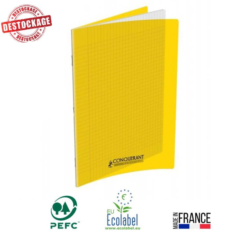 Cahier Piqûre CONQUERANT 96 Pages 70 Gr Seyès 21x29.7 cm - Jaune