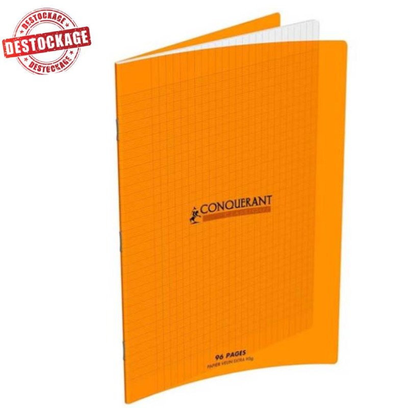 Cahier Piqûre CONQUERANT 96 Pages 90 Gr Seyès 21x29,7 cm - Orange