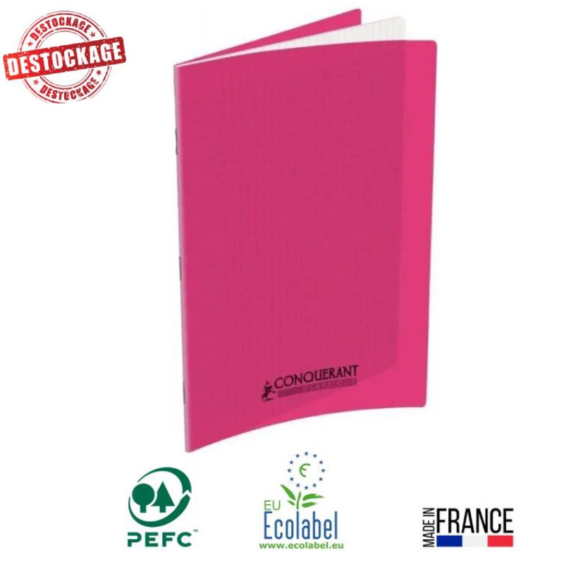 Cahier Piqûre CONQUERANT 96 Pages 90 Gr Seyès 21x29.7 cm - Rose