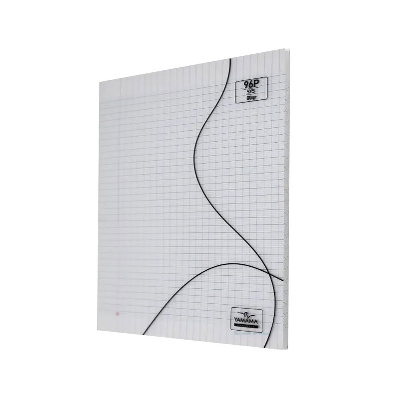 Cahier Piqure YAMAMA 96 Pages UNI BMV 80 Gr 17x22 cm - Blanc Transparent 