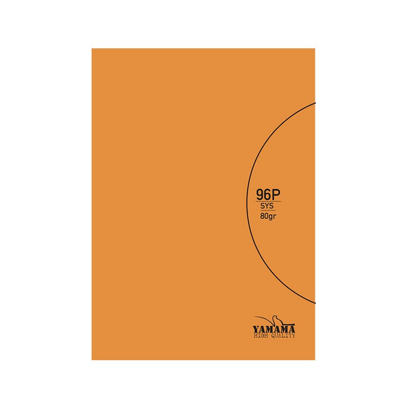 Cahier Piqure YAMAMA 96 Pages UNI SYS BMV 21x29,7cm 80Gr - Orange 