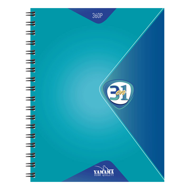 Cahier YAMAMA Wiro Avec Séparations 3en1 PF CP 360 Pages 80g Uni - Image 2