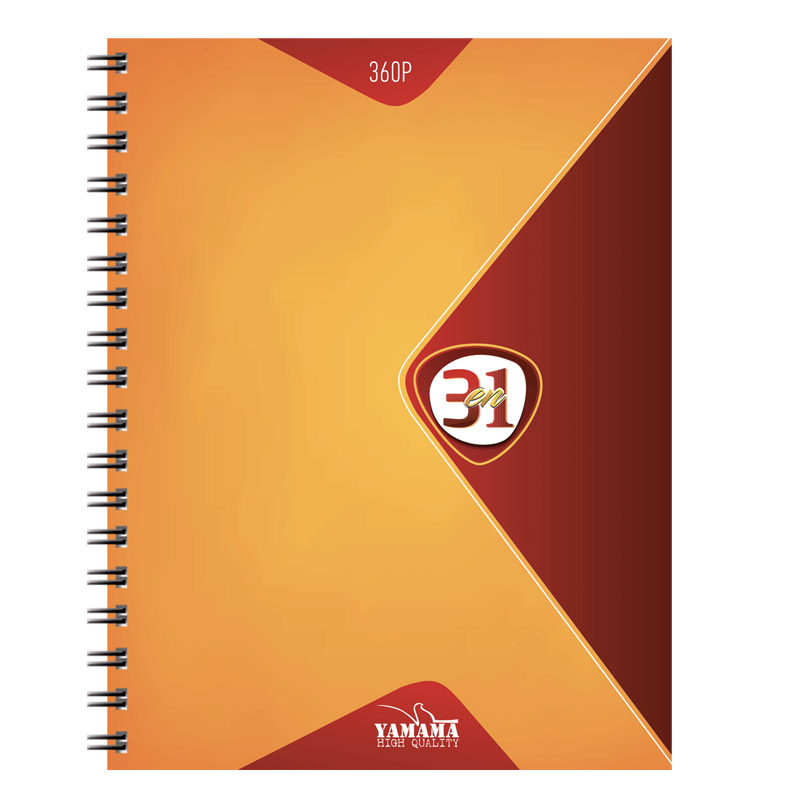 Cahier YAMAMA Wiro Avec Séparations 3en1 PF CP 360 Pages 80g Uni