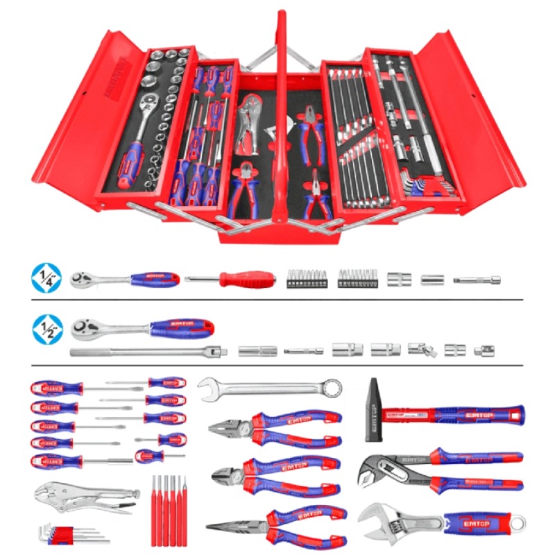 CAISSE À OUTILS EMTOP MÉTALLIQUES 108P  EHTS00108