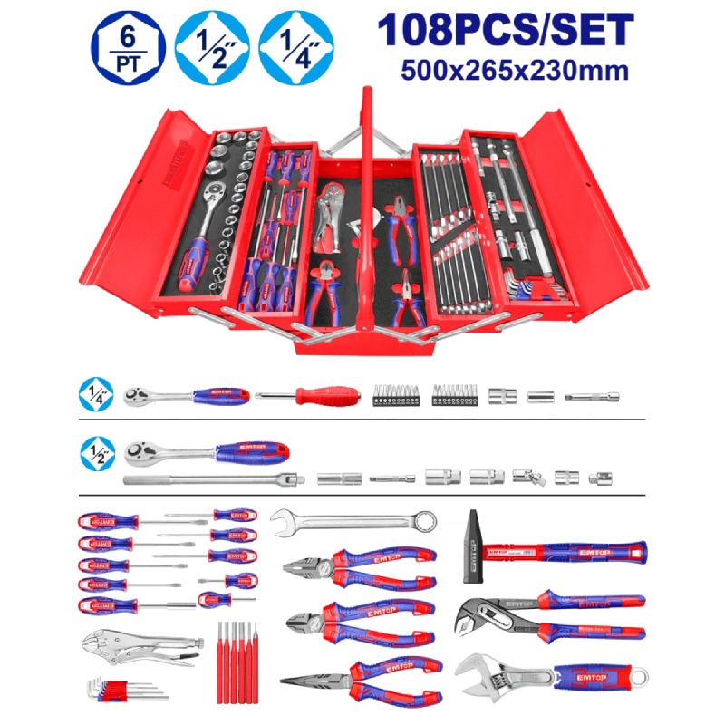 CAISSE À OUTILS EMTOP MÉTALLIQUES 108P EHTS00108 - Image 2