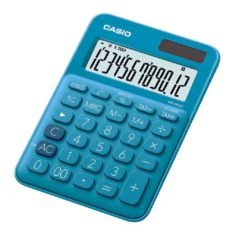 Casio MS-20UC-BU calculatrice Bureau Calculatrice basique Bleu, Photo boutique MyTek chez MyTek