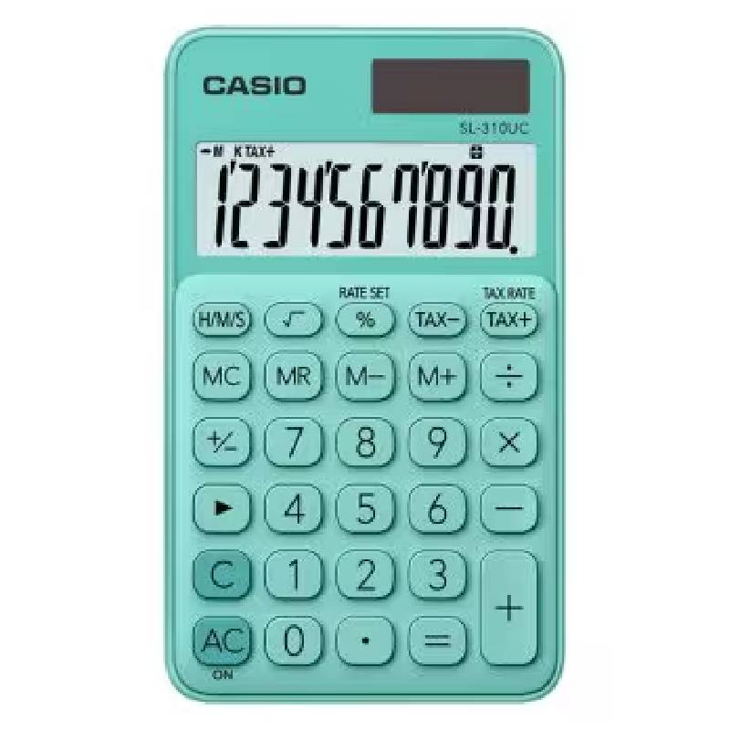 Calculatrice CASIO de Poche 10 Chiffres - Vert