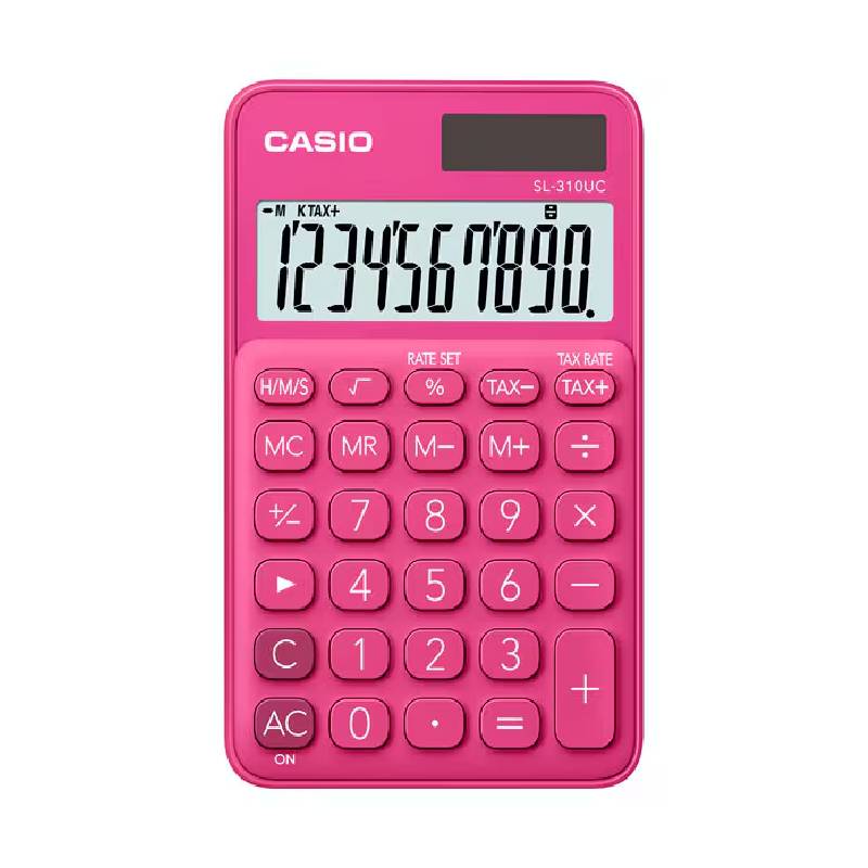 Calculatrice CASIO Simple 10 Chiffres Avec Etui - Rose