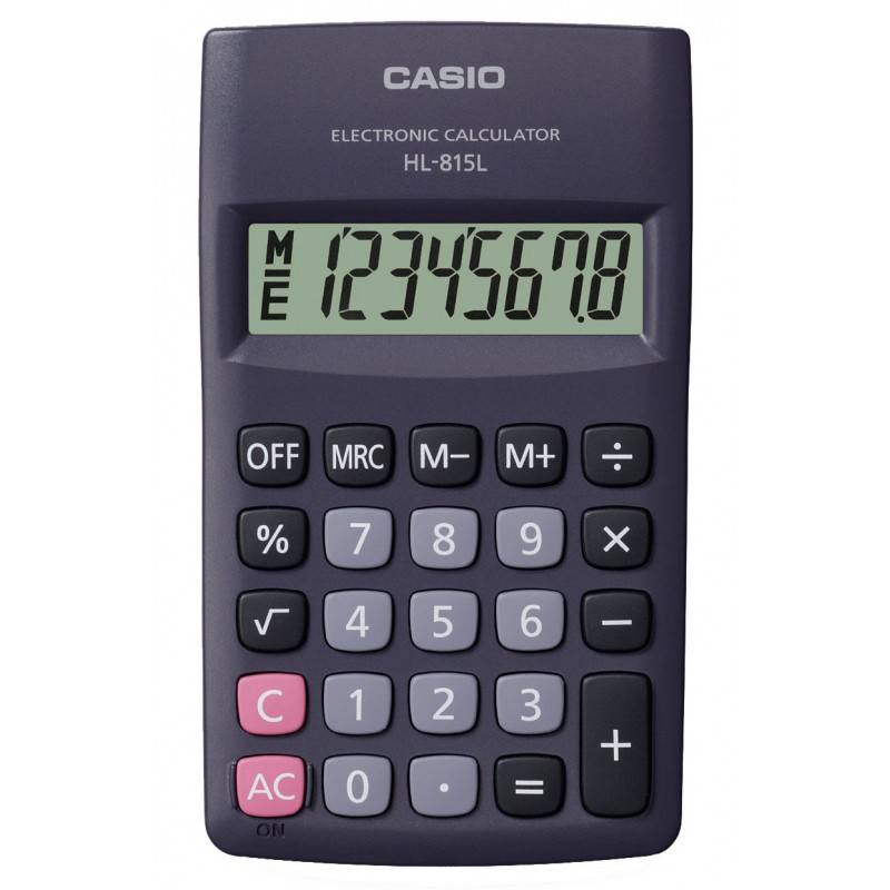 Calculatrice CASIO HL-815LBK 8 Chiffres Pile Normale Noir