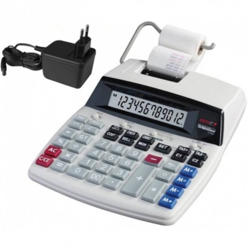 Calculatrice Imprimante GENIE 12 Chiffres - Blanc (LCD69) - Image 2