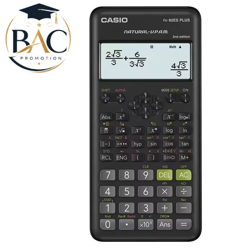 Calculatrice Scientifique CASIO FX-82ESPLUS-V2 12 Chiffres - Noir, Photo boutique MyTek chez MyTek