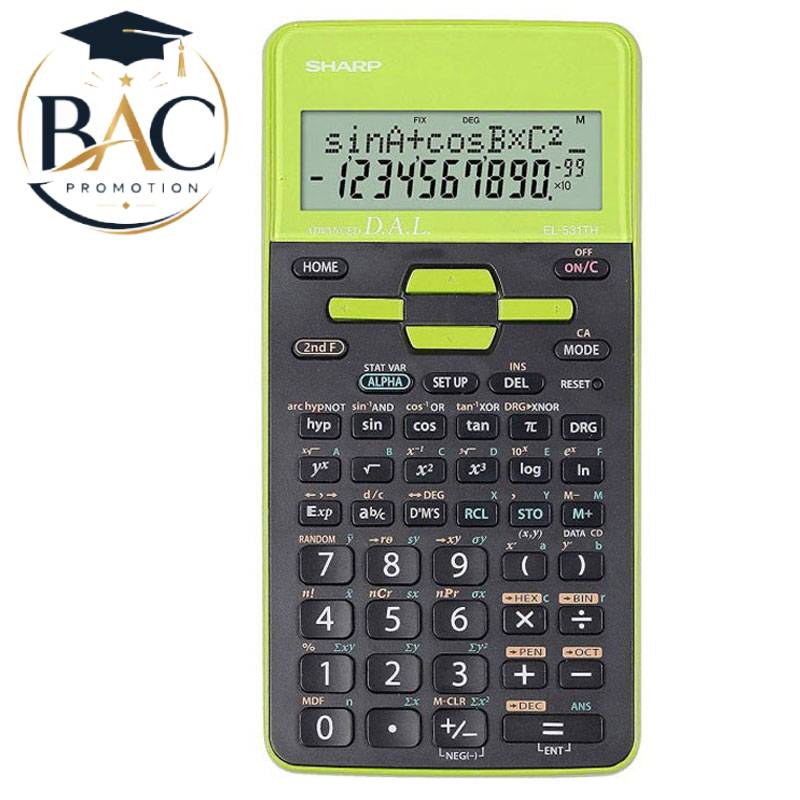 Calculatrice Scientifique SHARP EL-531THB - Vert