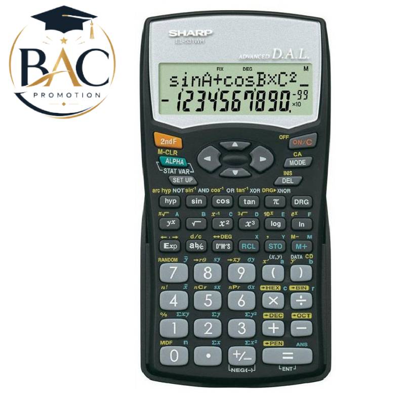 Calculatrice Scientifique SHARP EL-531WH - Noir