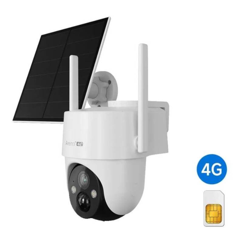 Caméra de Surveillance ARENTI GO3G 4G 2K 3MP Avec Panneau Solaire